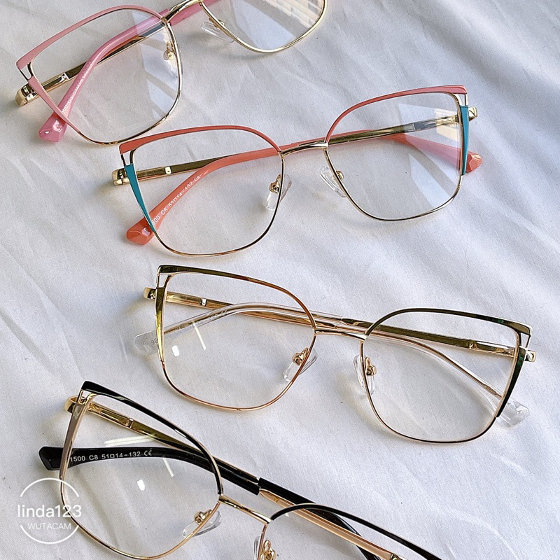 Armação de óculos para Grau Infantil Menina Metal Modelo Novo/ CHIC COM Estojo É Flanela 991500