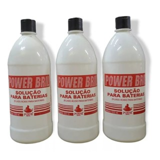 Combo 3 Fluido Ácido Solução P/ Baterias 1l Power Bril
