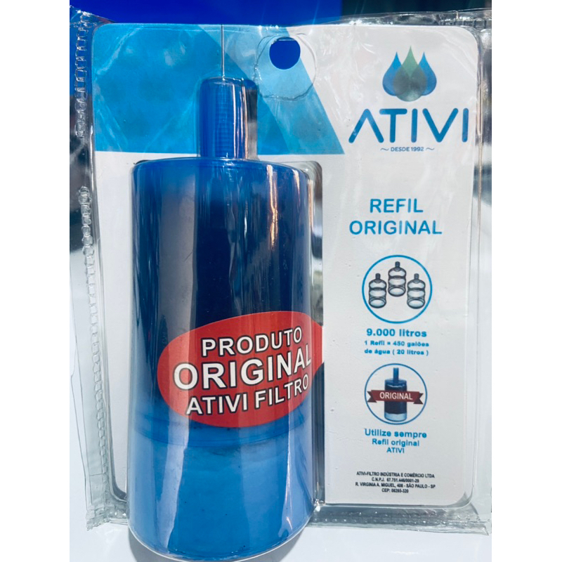 Kit 2 Refil de Filtro Original - Ativi (Universal) com carvão ativado