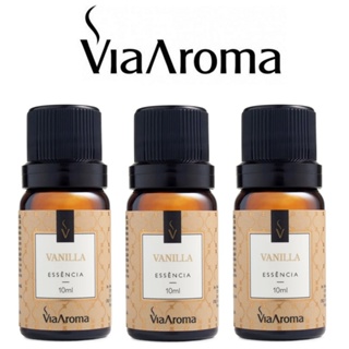 Essência VANILLA - Kit 3 Und - Linha Clássica Via Aroma para Aromatizador e Difusor em Oferta na Shopee