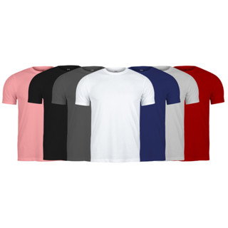 Camisa Masculina Básica Confortável Camiseta Algodão Dia a Dia