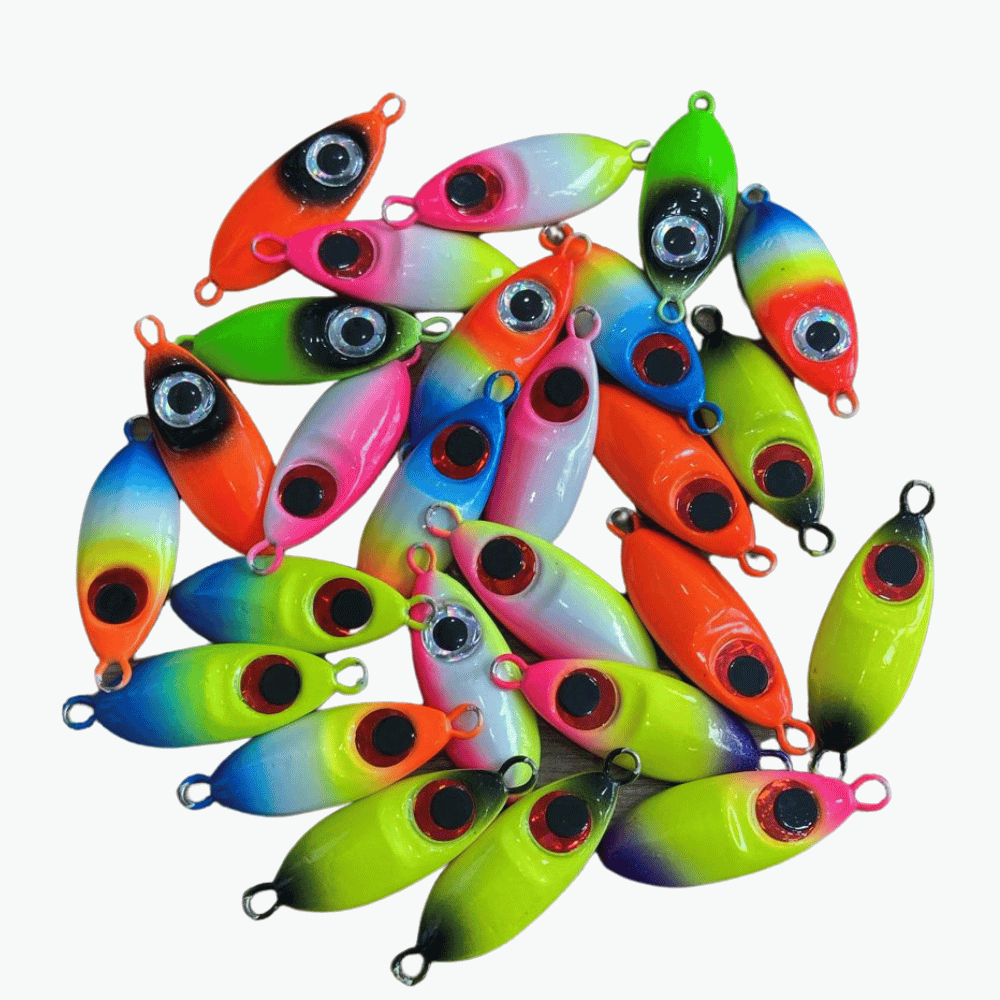 KIT 4 UND JIG  25g 5cm Diversas Cores - PAMPO ,OLHETE ,ATUM ,XARÉU ,DOURADO DO MAR ,OLHO DE BOY , GAROUPA