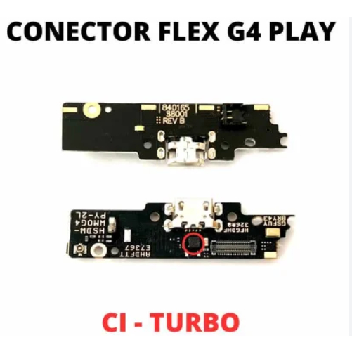 Placa Conector de Carga Moto G4 Play Dock CI Turbo Xt1603 Com Microfone