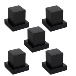 Kit 5 Acabamentos De Registro Padrão Deca 1/2 3/4 100% Metal Preto Fosco