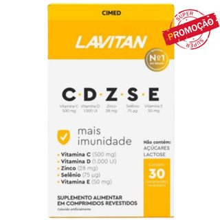 Lavitan Imunidade CDZSE Sem Acucar e Lactose Antioxidante 30 Comprimidos
