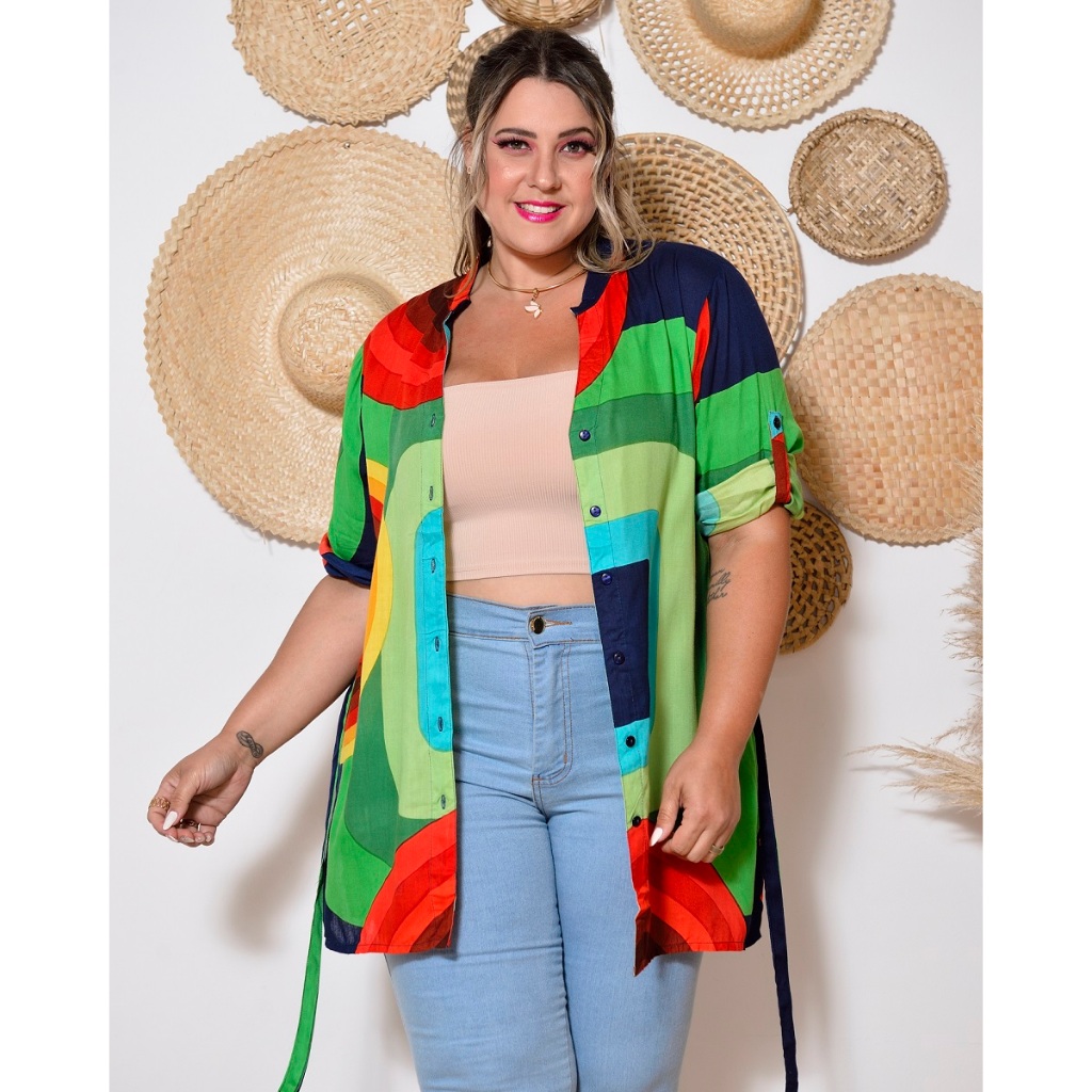 Saida De Praia Plus Size