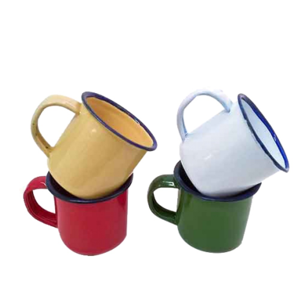 Kit 04 Canecas Color Retrô Xícaras Esmaltadas Café Chá em Oferta na Shopee