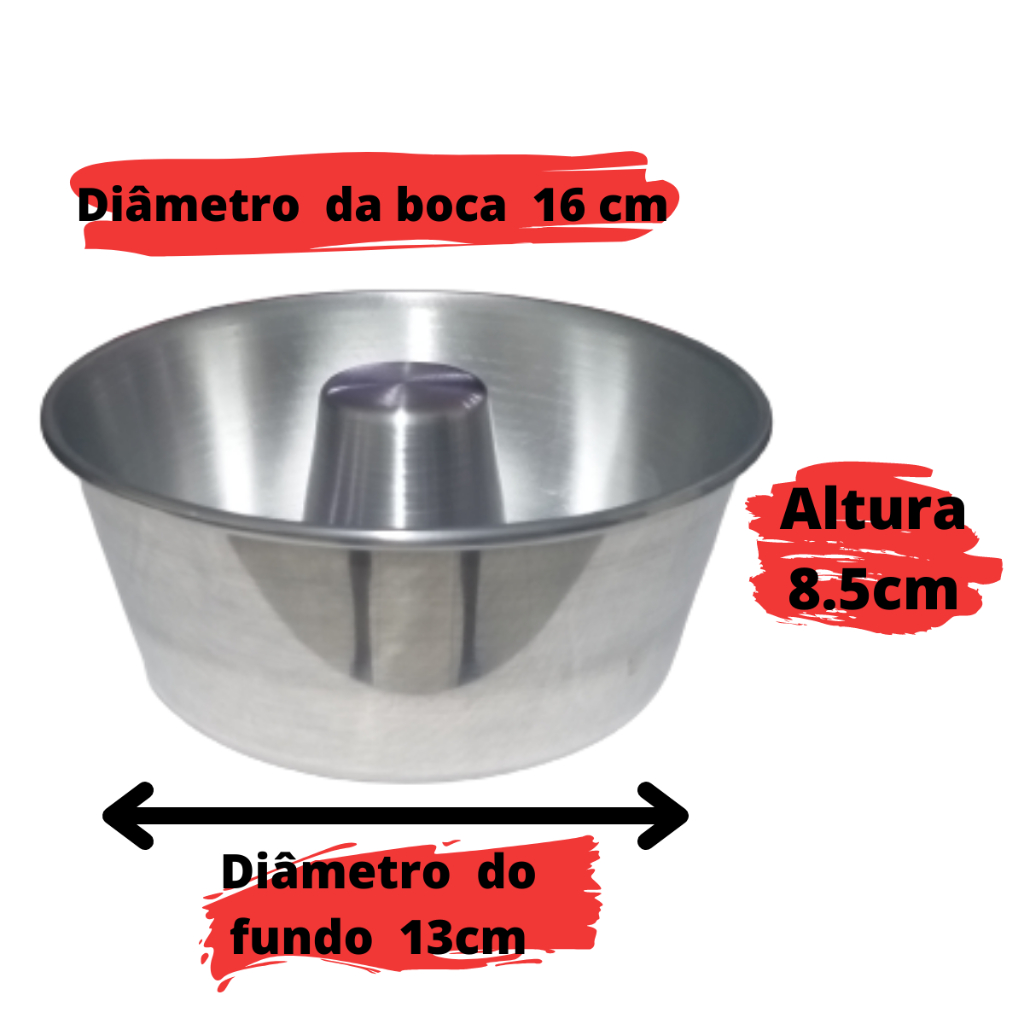 Kit Com 5 Unidades Forma Bolo Pudim N16 em Oferta na Shopee