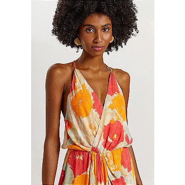 VESTIDO CURTO TRANSPASSADO FLORAL AGRIDOCE - ANIMALE