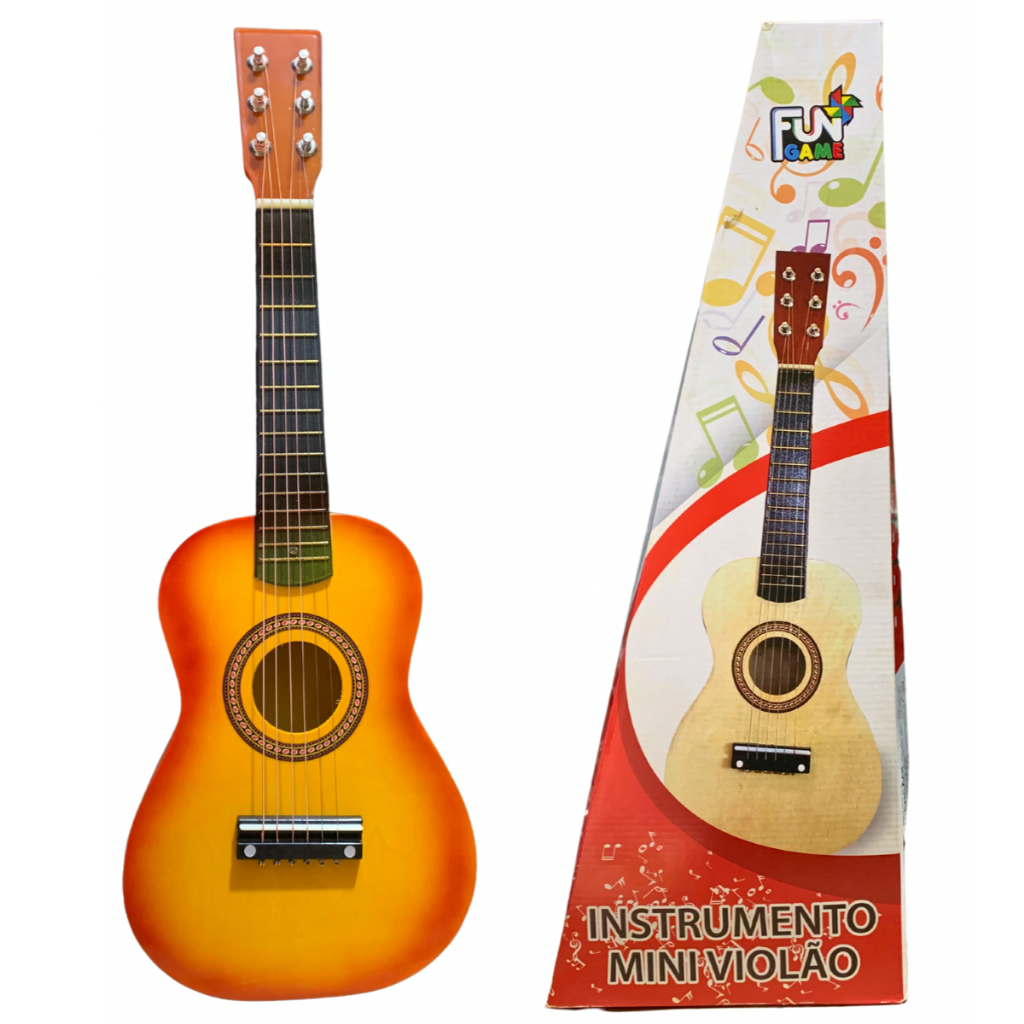 Imagem Violão Madeira Infantil Semi Profissional Com Cordas Em Aço Mini Violão Criança Menino Menina Top