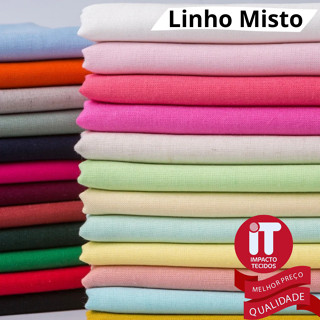 Tecido Linho Misto 50cm x 1,40 Alta qualidade