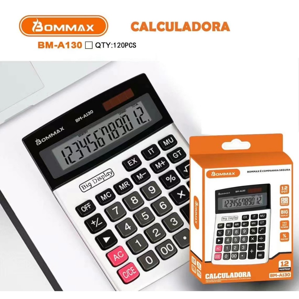 Calculadora Eletrônica 12 Dig - Bommax A130