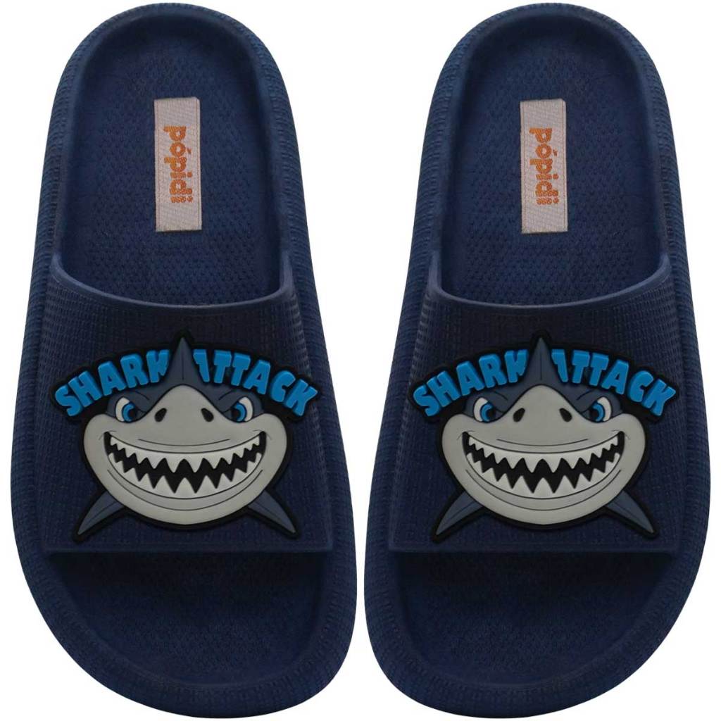 Chinelo Estilo Nuvem Infantil Tubarão N° 25 ao 40 Slide Menino Masculino 12.81 em Oferta na Shopee