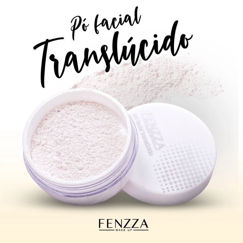 Pó Finalizador Translúcido Ultrafino Vegano Fenzza - Não Estoura no Flash em Oferta na Shopee