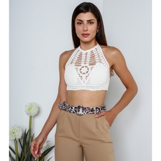 CROPPED CROCHÊ FRENTE ÚNICA AMARRAÇÃO
