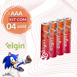 Pilhas AAA Elgin Sonic Zinco Blister com 4 Unidades em Oferta na Shopee