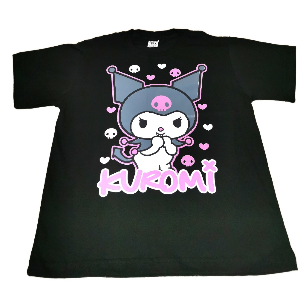 Design Nicho de mercado Camiseta Infantil Kuromi de manga curta