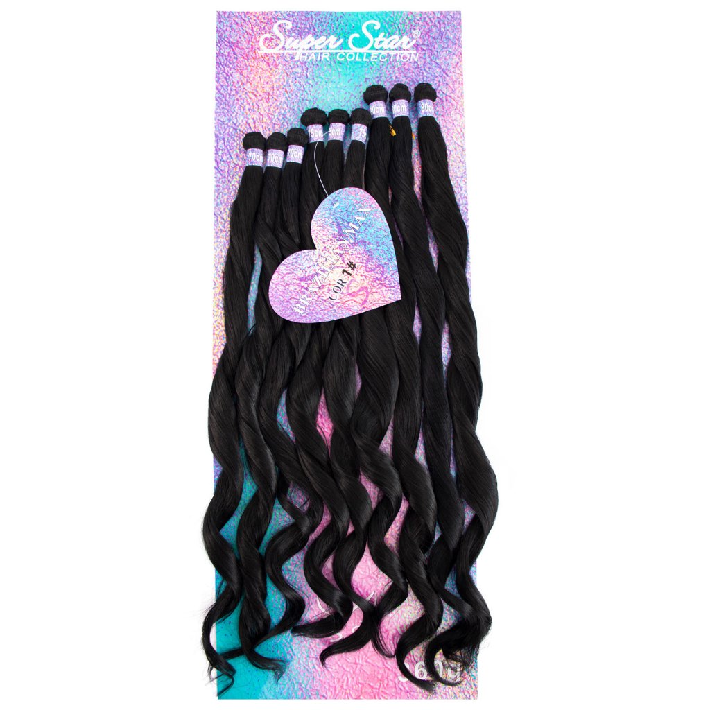 Cabelo Liso Ondulado Orgânico Super Star - Brazilian Max - 70/75/80cm/360gr/1pct