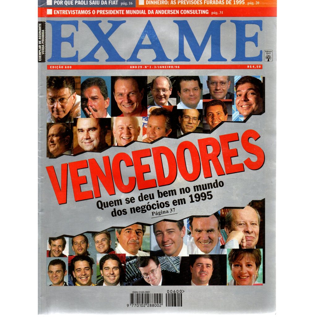 Revista Exame, Nº 01, Ano 28, Edição 600, 03/Janeiro/96