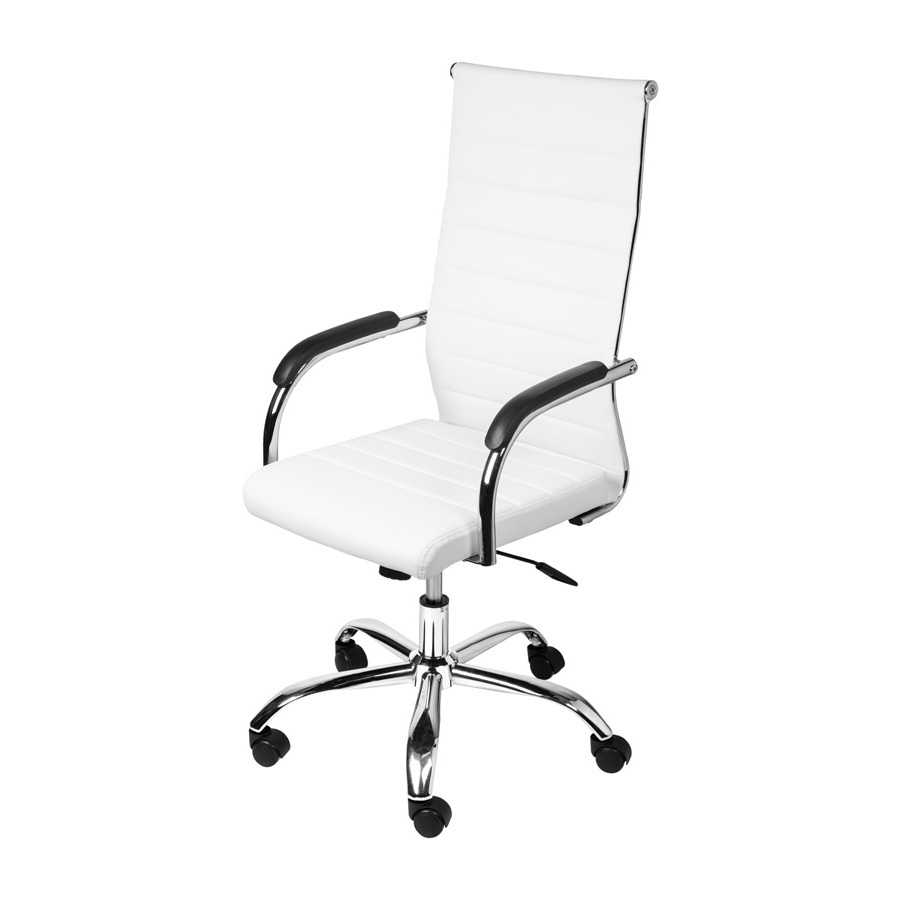 Cadeira de Escritório Boxbit Florença Alta em P.U Base Giratória Cromada