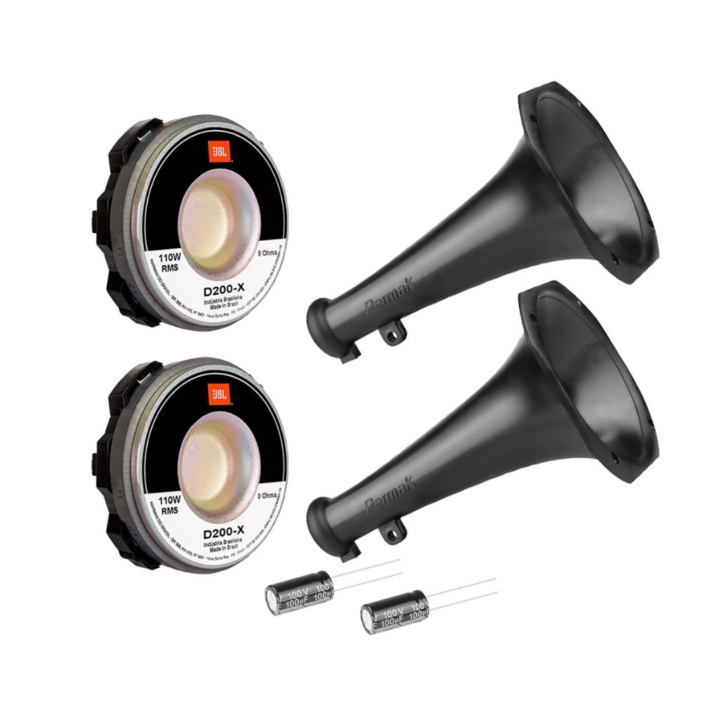 Kit 2 Driver JBL Selenium D200X Fenólico 110w RMS + 2 Corneta Longa E Capacitores em Oferta na Shopee