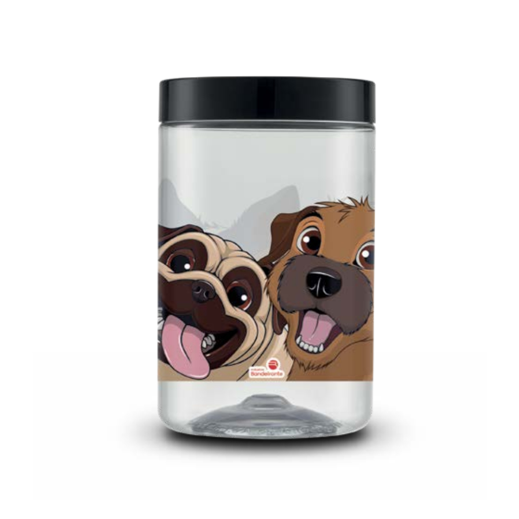 Pote 1500ml Plástico Mix Dog Mantimentos Alimento Armazenador Ração Cachorro Petisco Cozinha Achados Shopee Achadinhos