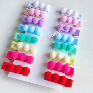Kit Prendedores POMPOM 8 pares infantil 16 prendedores encapado cabelo bebê laços par de xuxinhas infantil em Oferta na Shopee