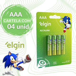 Pilha Alcalina Elgin Tamanho Aaa Blister C/4 Unidades em Oferta na Shopee