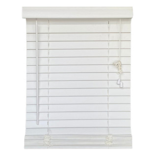 Persiana Horizontal Pvc 50mm Forest Branca 60 (L) X 160 (A) C/ Bandô 0,60 x 1,60 Tipo Madeira - Luxo