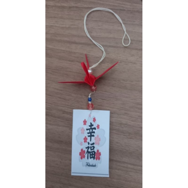 Kit  Pinjentes Tsuru com Kanji lembrancinhas