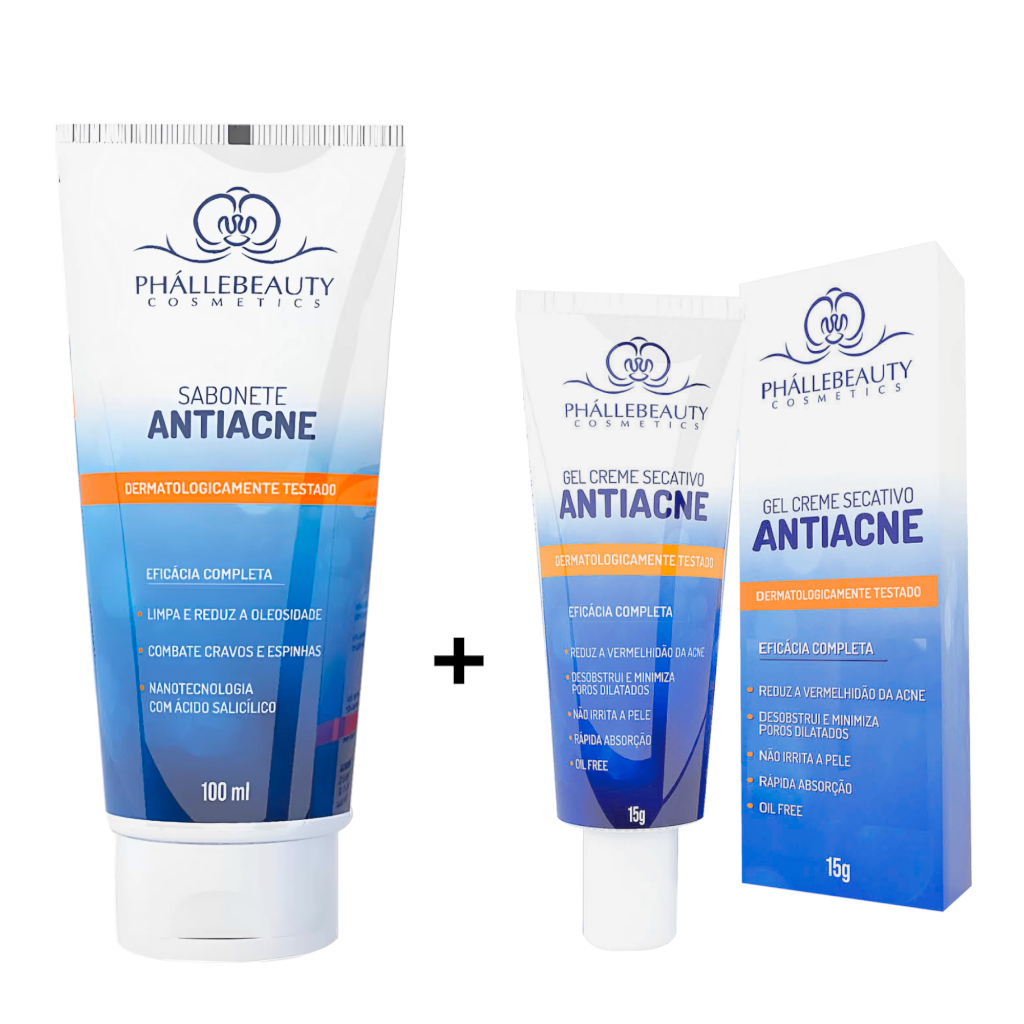 Sabonete e Gel Secativo Antiacne PhálleBeauty em Oferta na Shopee