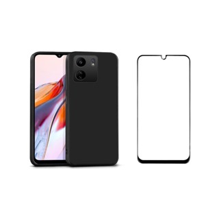Capa Capinha Aveludada Preta + Película 3d Para Redmi 13c