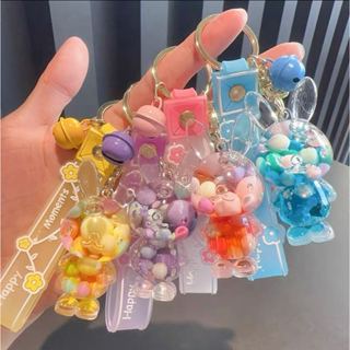 Bonito chaveiro animal com agua de desenho animado uniconio pequeno presente(envia aleatória)