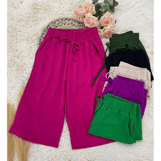 Calça PANTACUR feminino liso Tecido Duna Moda Verão