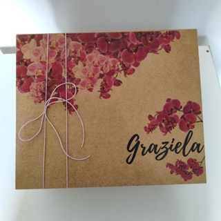 Caixa de MDF Personalizada Retangular para Presente, Casamento, etc em Oferta na Shopee