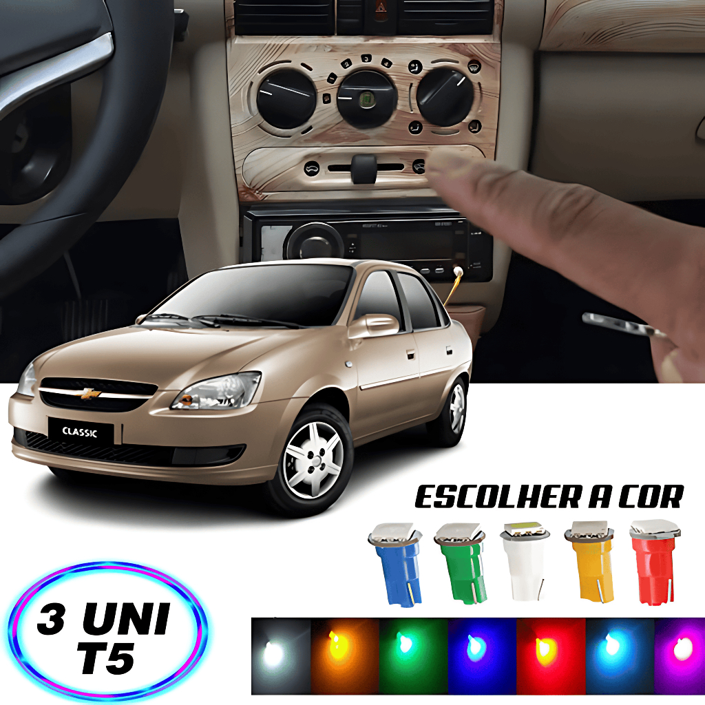 Lâmpada Led Comando De Ar Corsa Classic 3 Peças em Oferta na Shopee