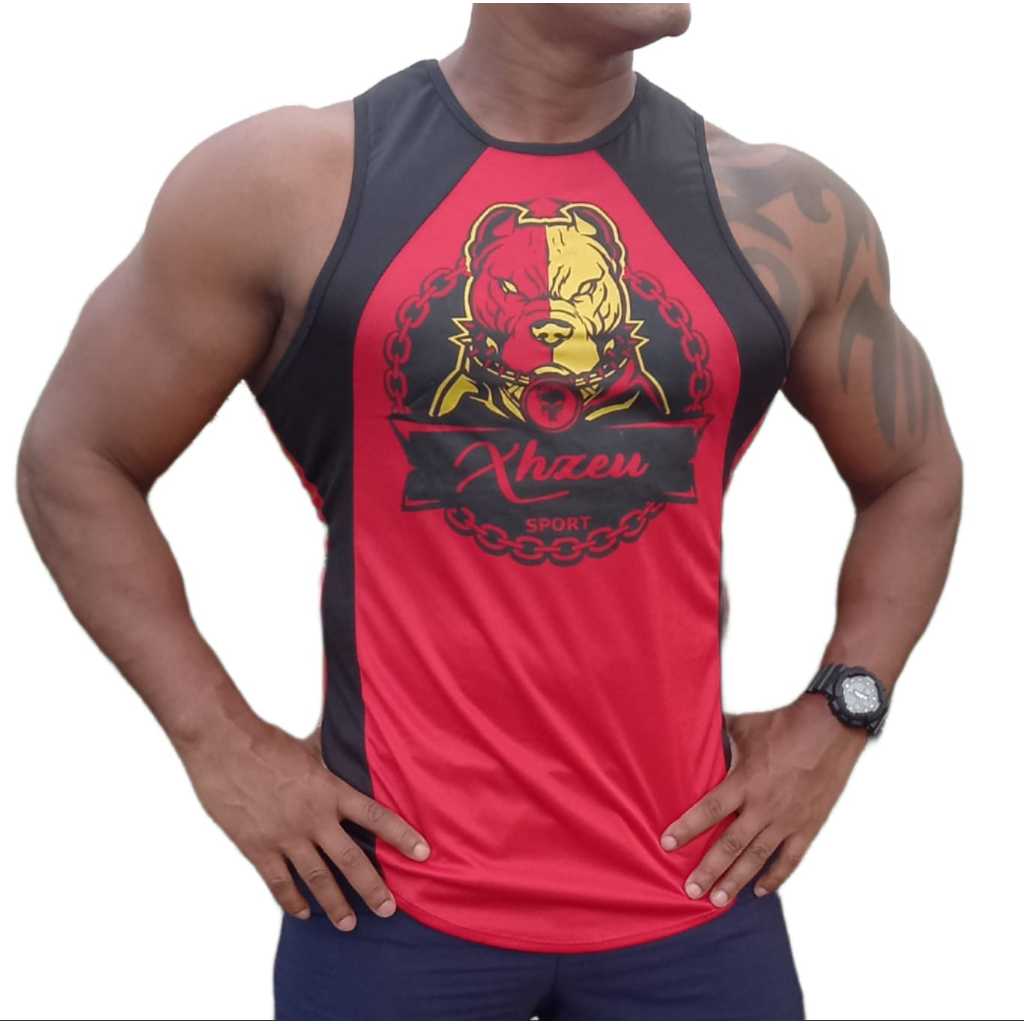 Regata xhzeu  Dry Fit Masculina Academia Treino Fitness Esportiva Leve