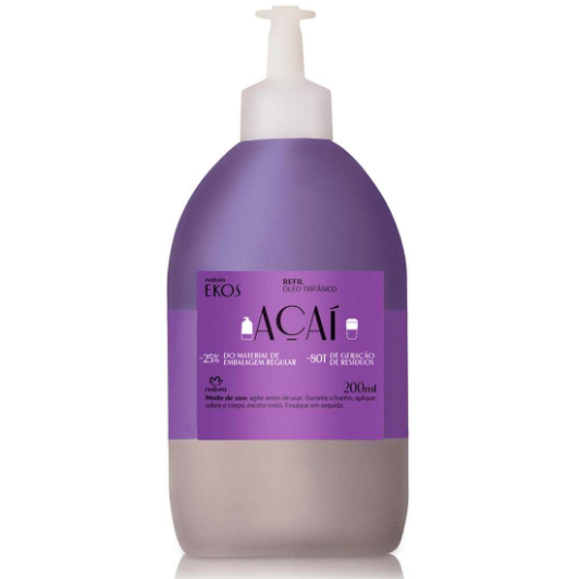 Refil Óleo Trifásico Desodorante Corporal Ekos Açaí Natura