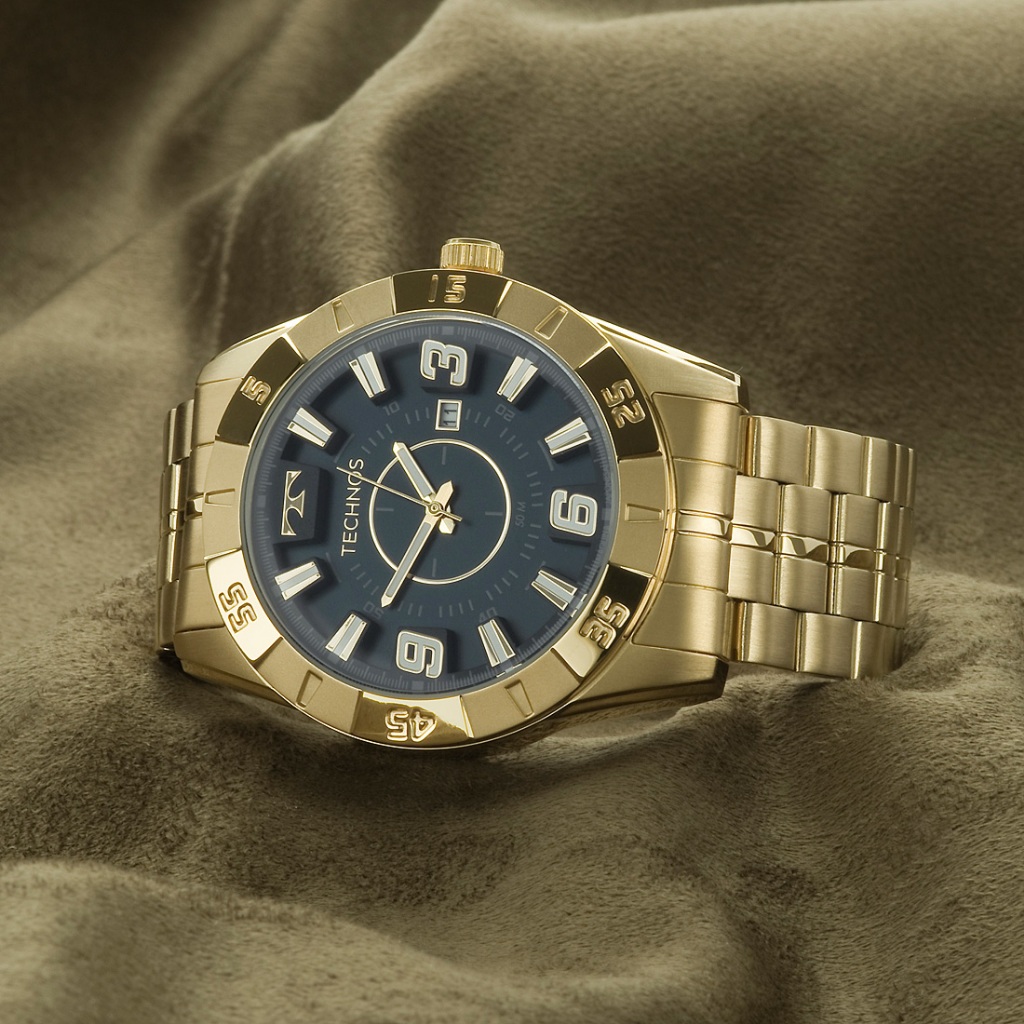 Relogio Masculino Technos Dourado Racer 2115KYZ/4A Original Garantia de 1 Ano Presente Aniversário