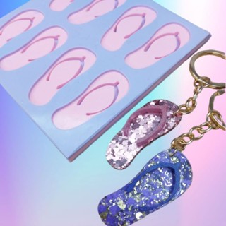 Molde de Silicone Sandálias 2 cavidades ou 8 cavidades artesanato resina