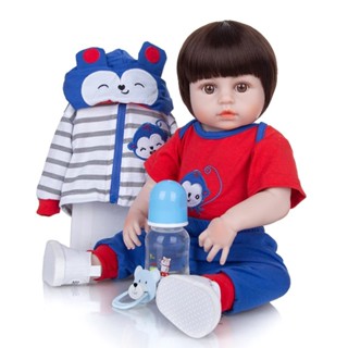Boneca bebe Reborn Menino realista 48cm Silicone