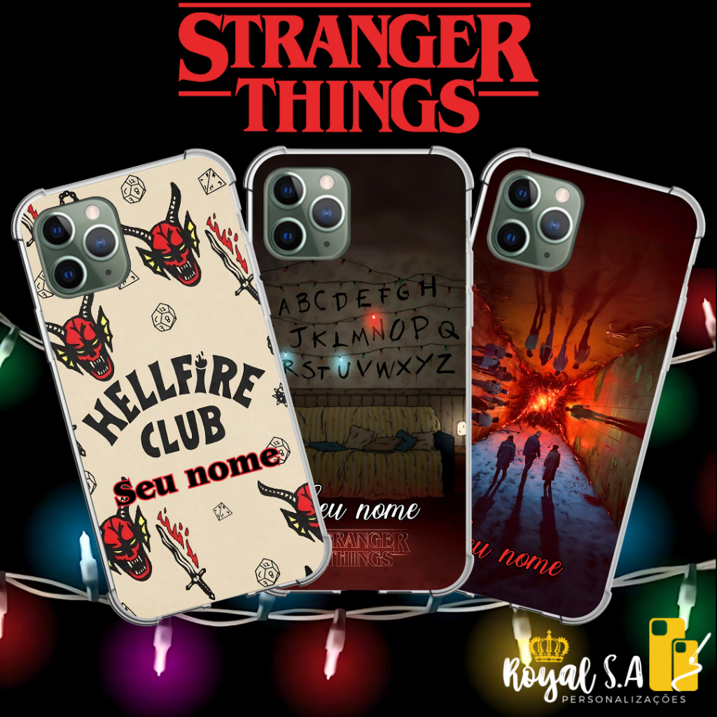 Capinha personalizada Stranger Things para todos os aparelhos Samsung/ Iphone/ Motorola/ Xiaomi/ LG