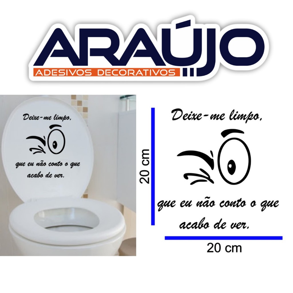 Adesivo Decorativo para Banheiro, Adesivo de Privada