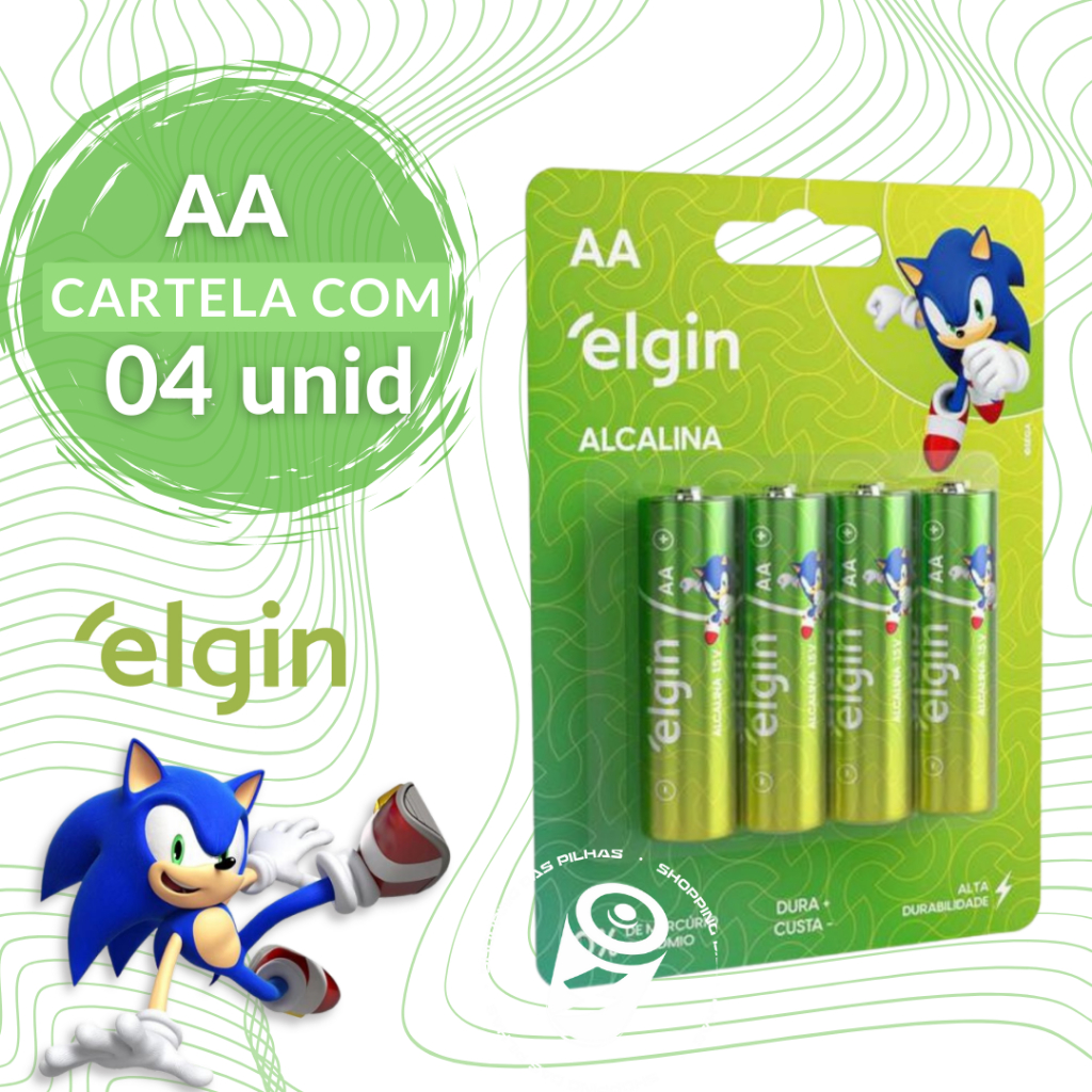 Pilha Alcalina Elgin Tamanho Aa Blister C/4 Unidades em Oferta na Shopee