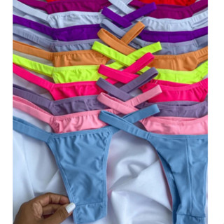 Promoção Kit 8 Tangas Fio Duplo Tirinha Intimates Calcinha Fio Dental Em Microfibra
