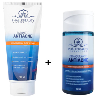 Sabonete Antiacne e Demaquilante Antiacne PhálleBeauty em Oferta na Shopee