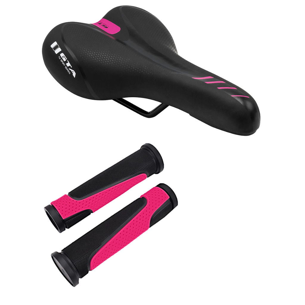 Kit Selim Banco Confort Gta Rx Sport Series Bicicleta Bike Mtb + Manopla Cores
