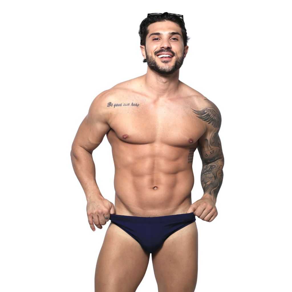 Sunga Slim Marinho Estampa Gel Garda Uomo