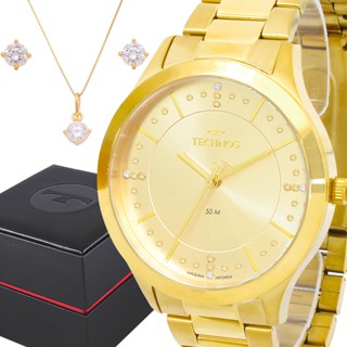 Relógio Feminino Technos Dourado Prova Dágua Top Original
