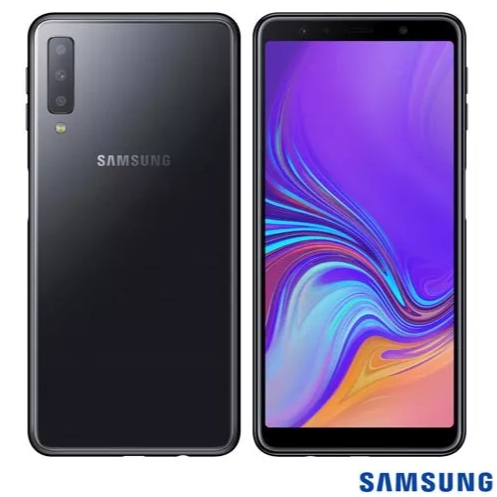 Smartphone Samsung Galaxy A7 128GB Dual Chip Android Tela 6 Octa-Core 4G Câmera Triple - Exposição